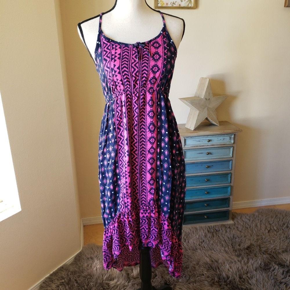 Pretty pink & blue summer dress